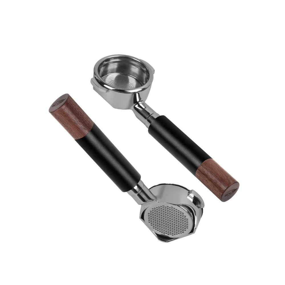 IKAPE Openwork 58mm Bottomless Portafilter with High Extraction Precision Basket (Stainless Steel)