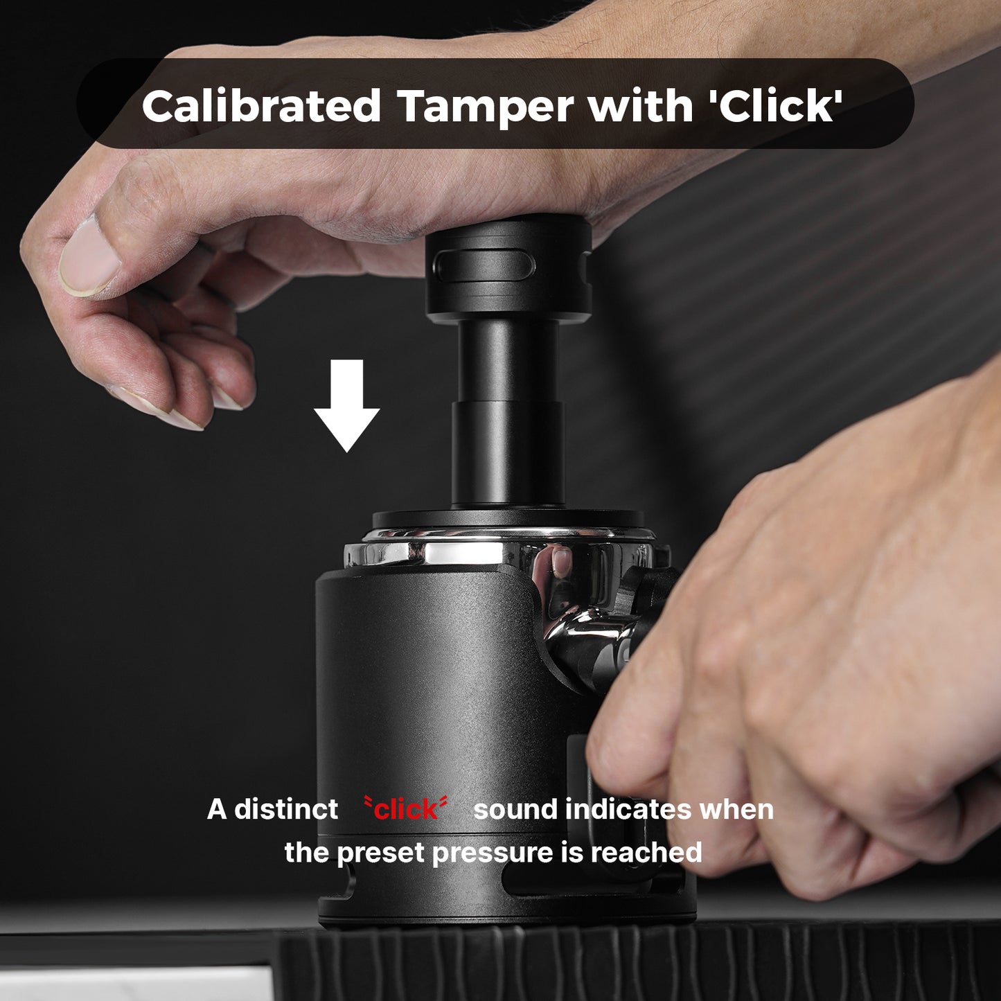 IKAPE V5 Coffee Tamper Click Espresso Calibrated Tamper Sound Feedback