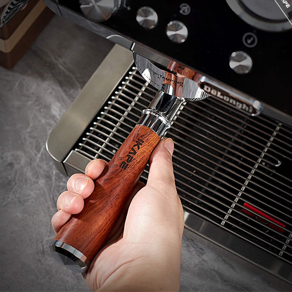 IKAPE Espresso E61 Wooden Bottomless Portafilter