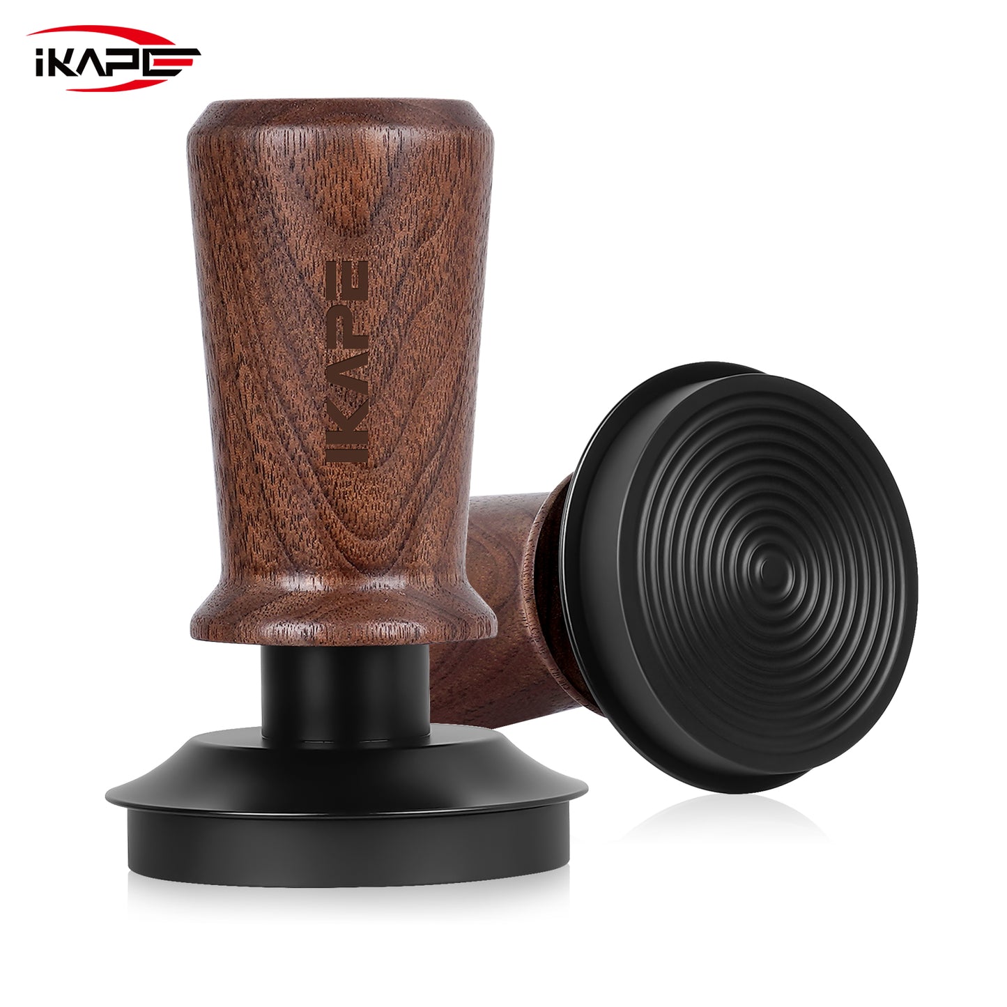 IKAPE V3 Calibrated Coffee Tamper (Wooden Handle, Black Base) Espresso Accesories