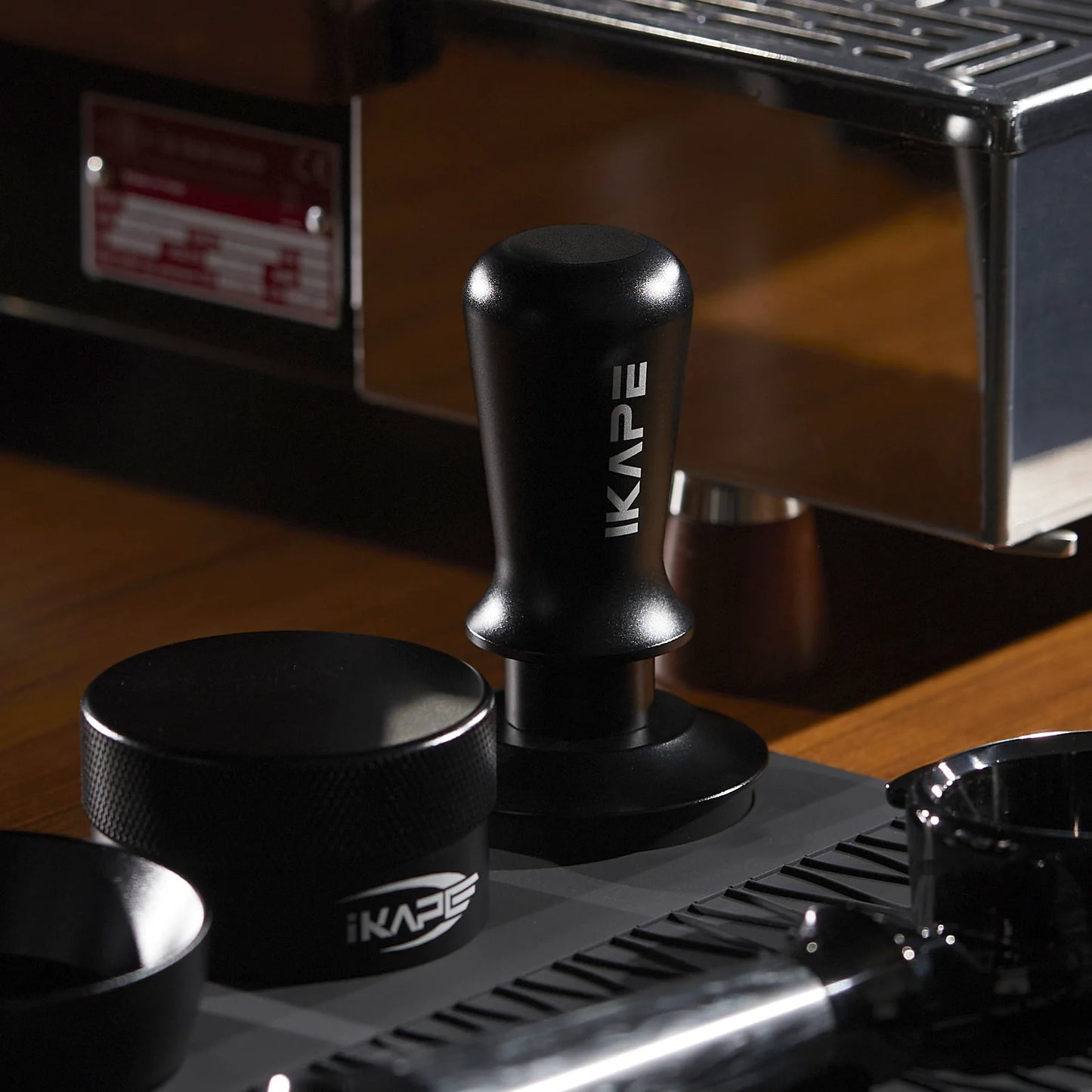 IKAPE V3 Spring-loaded Calibrated Coffee Tamper (All black)