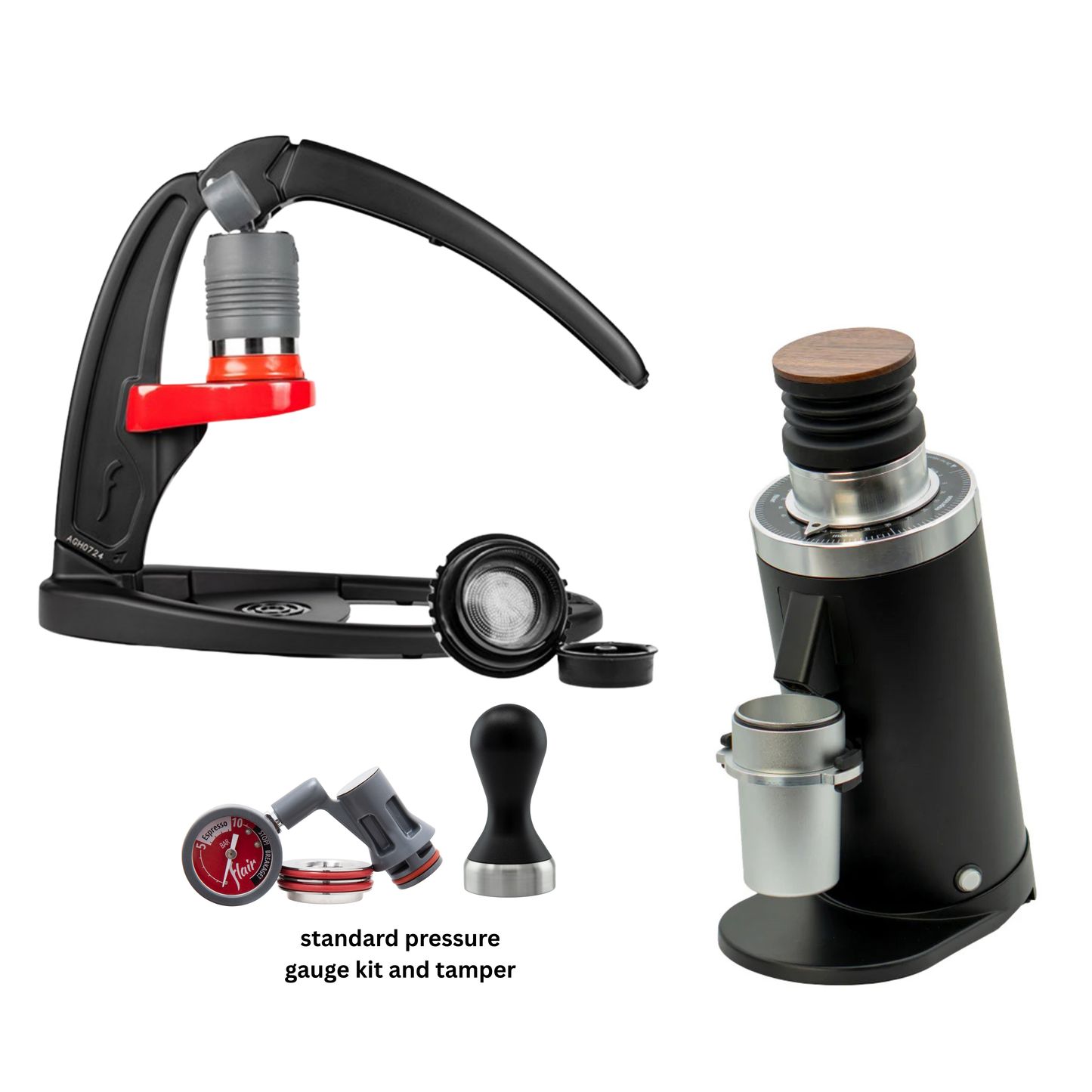 Bundle: Flair Espresso Maker + DF54/DF64 Single Dose Electric Grinder
