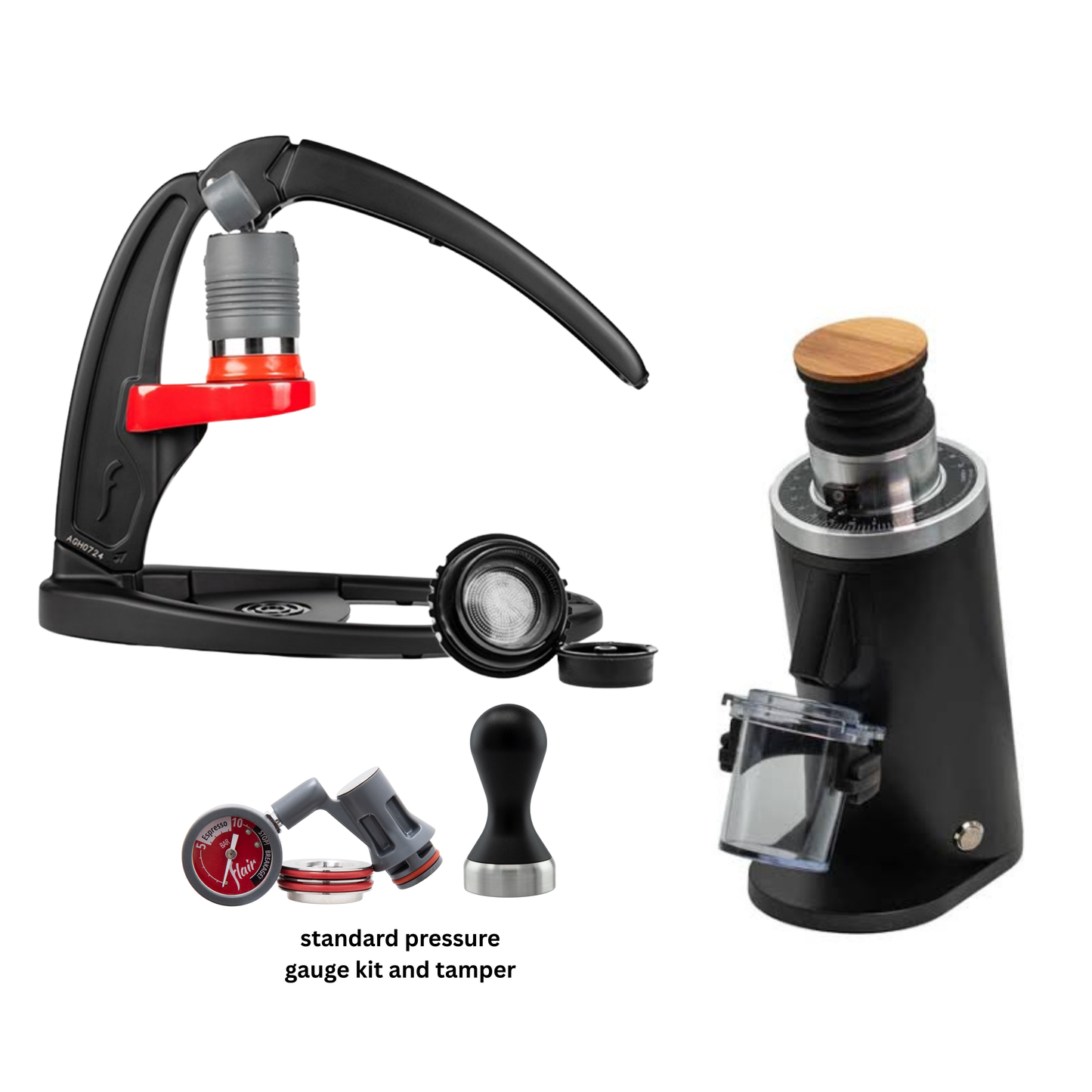 Bundle: Flair Espresso Maker + DF54/DF64 Single Dose Electric Grinder