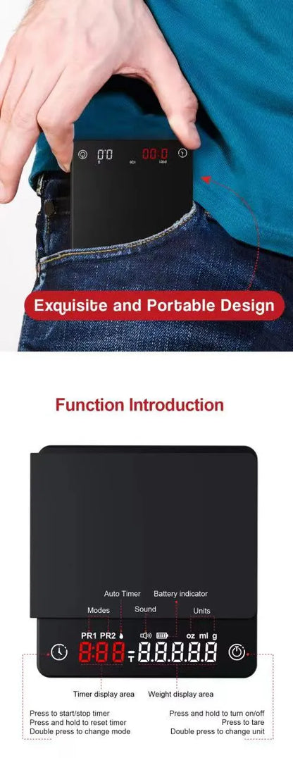 Mini Espresso Scale with timer 2kg