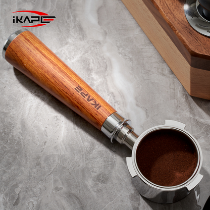 IKAPE Espresso E61 Wooden Bottomless Portafilter [KAPE CON]