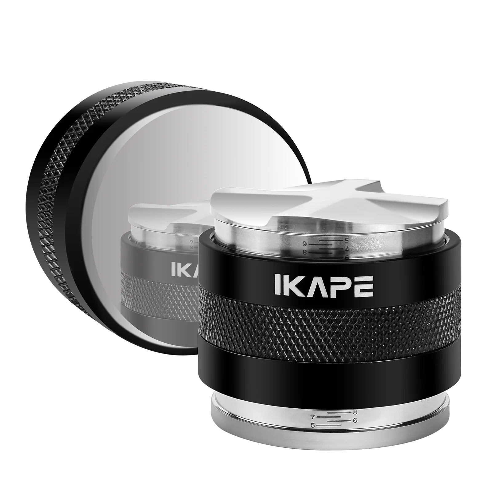 IKAPE Espresso 2 in 1 Distributor & Hand Tamper, Adjustable Depth [KAPE CON]