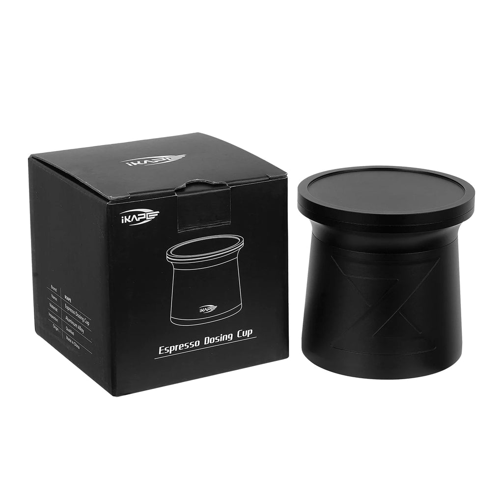 IKAPE Coffee Blind Shaker Espresso Powder Receiver Cup (Black or Silver) [KAPE CON]
