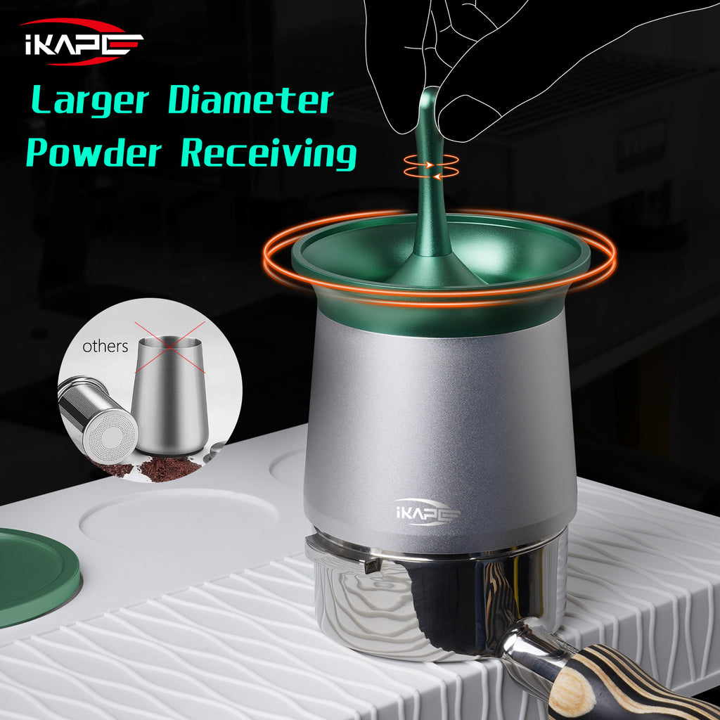 IKAPE Coffee Blind Shaker Espresso Powder Receiver Cup (Black or Silver) [KAPE CON]