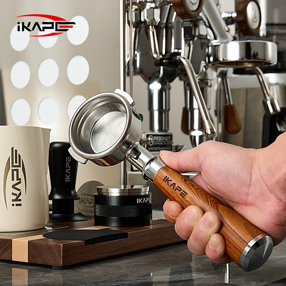 IKAPE Espresso E61 Wooden Bottomless Portafilter