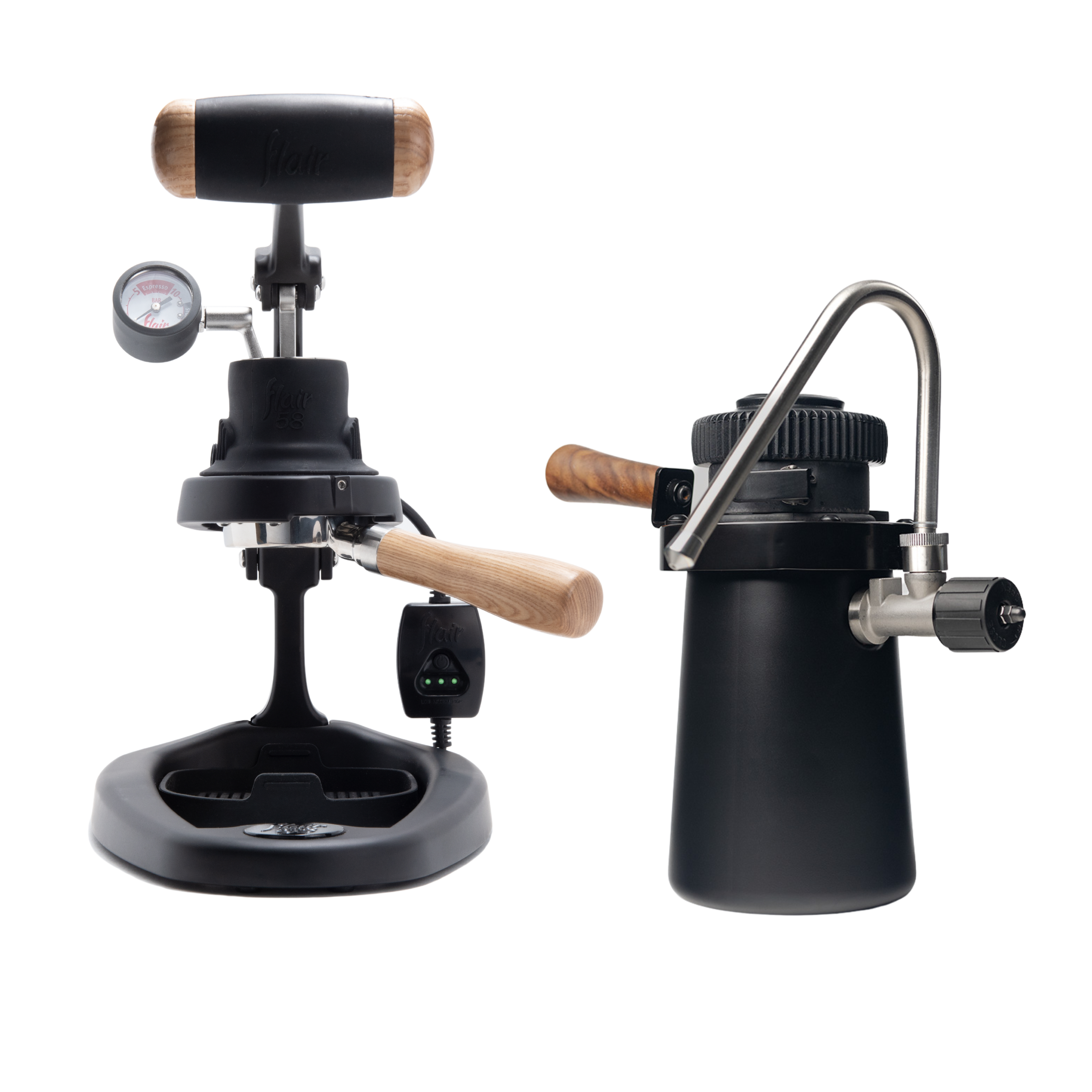Flair Espresso Maker x Flair Wizard Milk Steamer Bundle