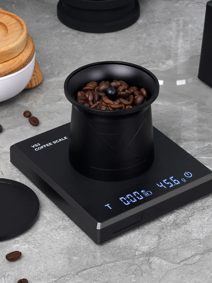 IKAPE Coffee Blind Shaker Espresso Powder Receiver Cup (Black or Silver)