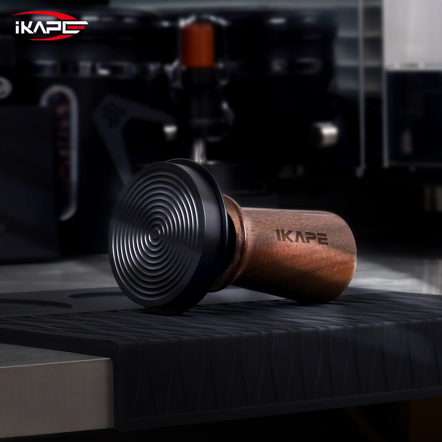 IKAPE V3 Calibrated Coffee Tamper (Wooden Handle, Black Base) Espresso Accesories