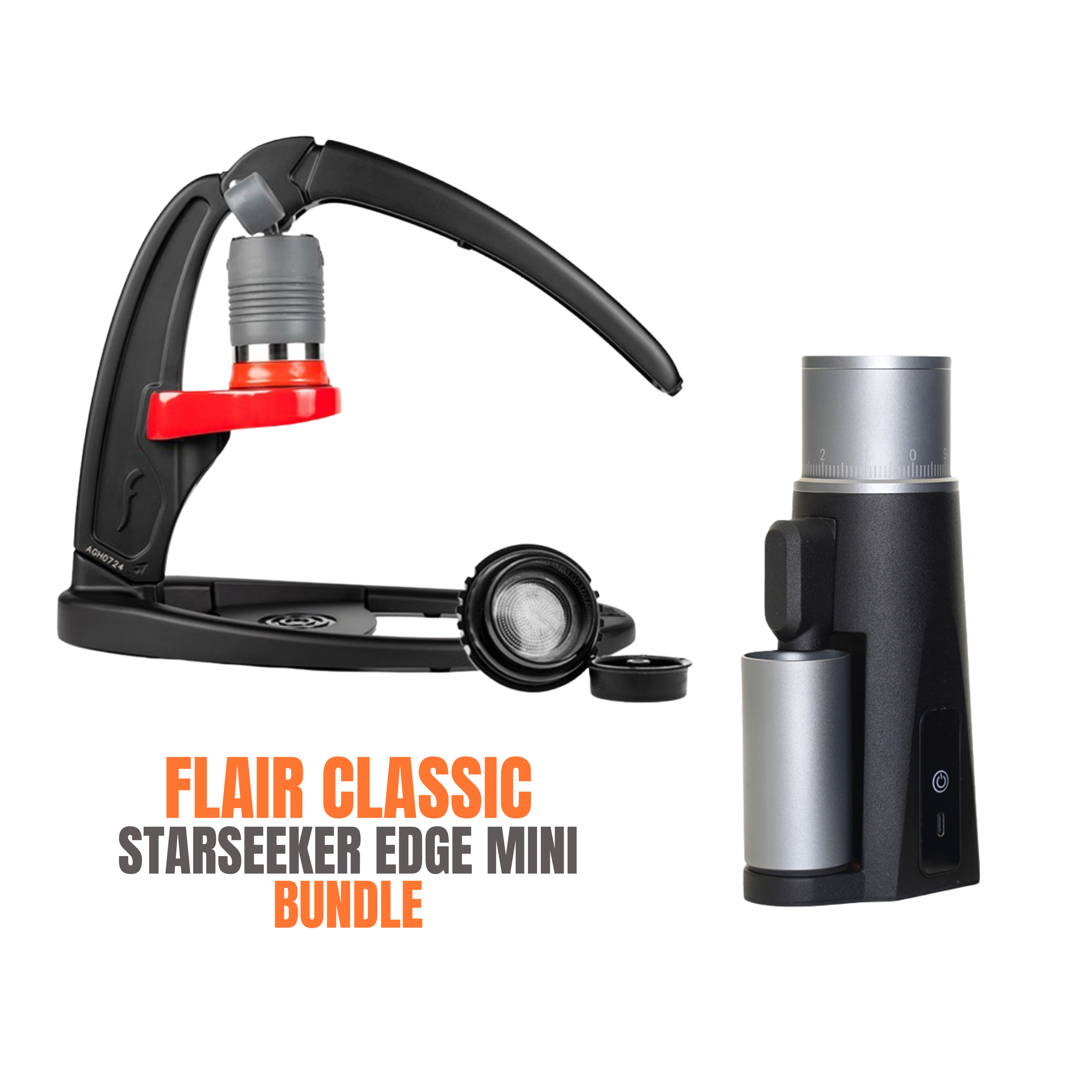 Bundle: Flair Espresso Maker + Starseeker Electric Grinder