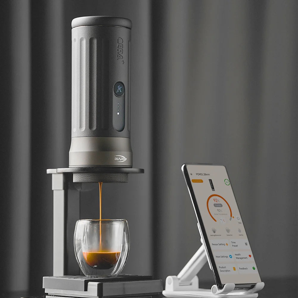 IKAPE Portable Coffee Maker with 58mm Bottomless Basket - KAPO K2 Pro