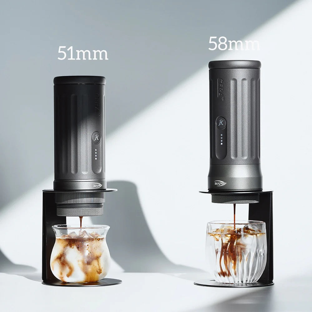 IKAPE Portable Coffee Maker with 58mm Bottomless Basket - KAPO K2 Pro