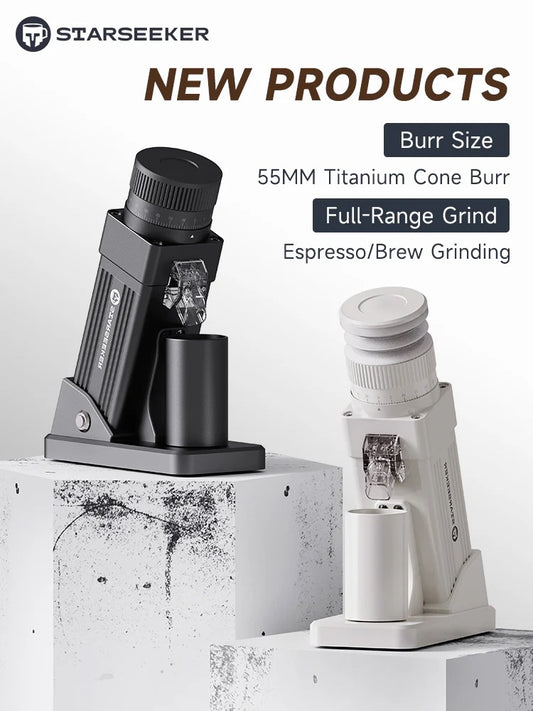 Starseeker E55 Pro Electric Coffee Grinder 55MM Titanium Conical Burr [NEW]