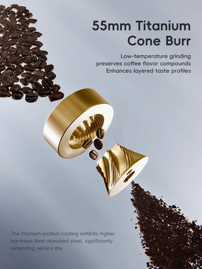Starseeker E55 Pro Electric Coffee Grinder 55MM Titanium Conical Burr [NEW]