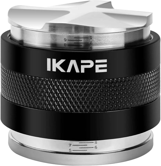 IKAPE Espresso 2 in 1 Distributor & Hand Tamper, Adjustable Depth