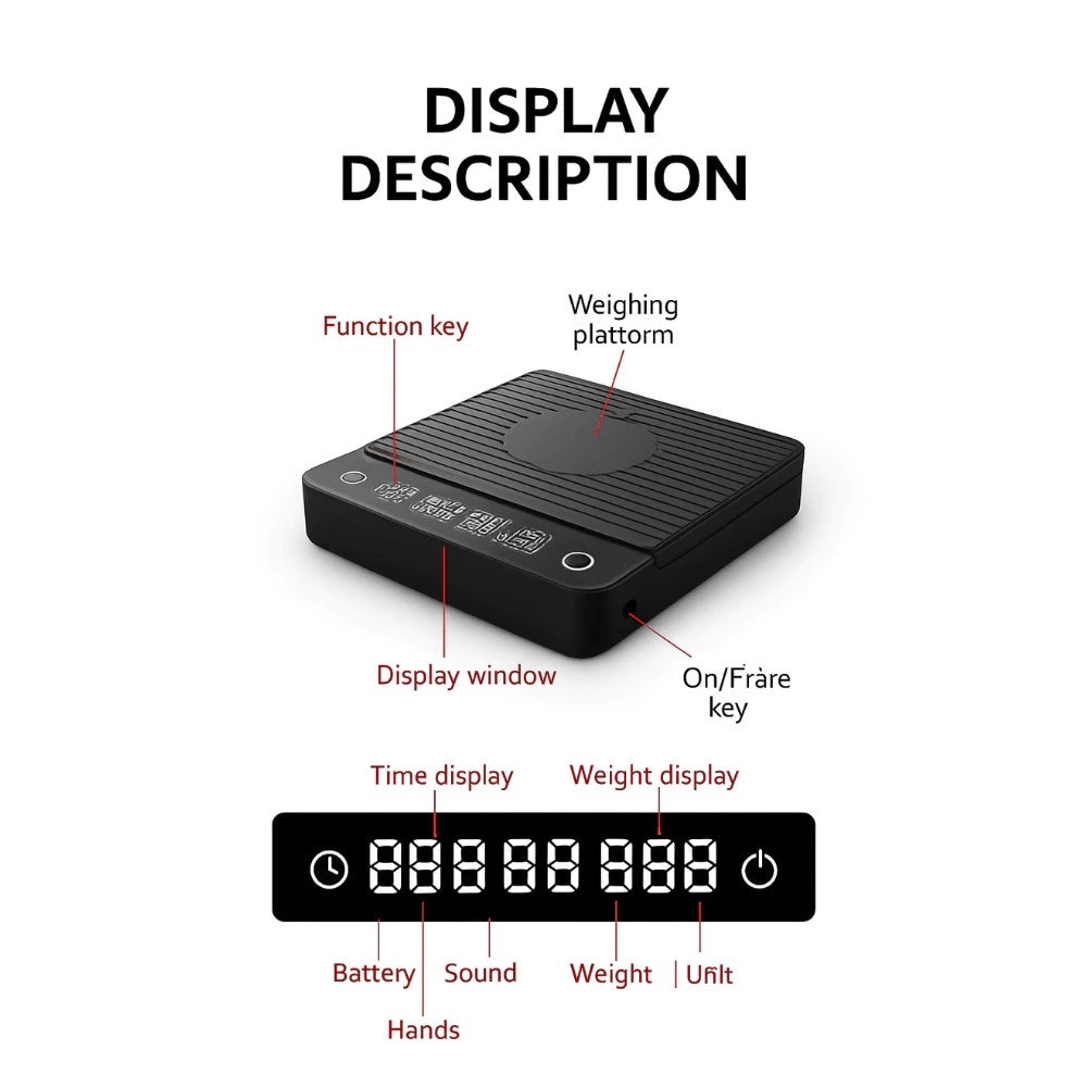 Mini Precision Coffee Scale 2kg